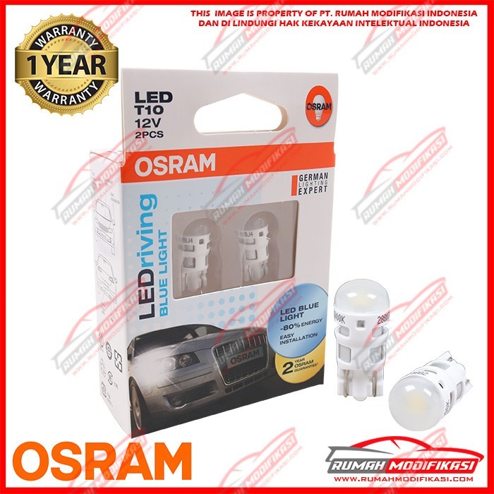 OSRAM - T10 - W5W - LAMPU SENJA - BLUE - LED