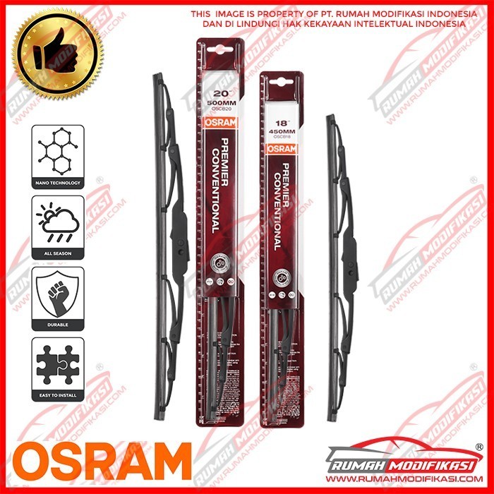 WIPER - OSRAM - HYUNDAI AVEGA - PREMIER CONV - 20" & 18"