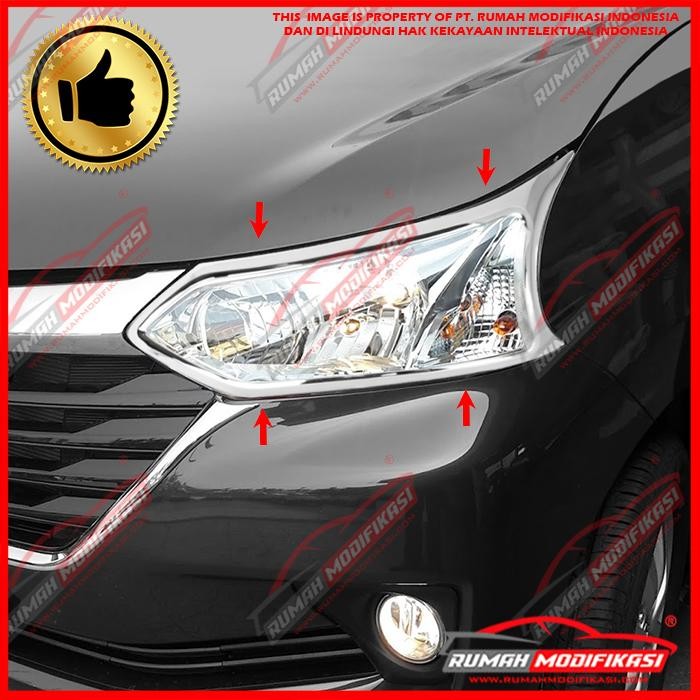 GARNISH HEADLAMP - GARNISH LAMPU DEPAN - TOYOTA AVANZA 2016-ON - CHROM