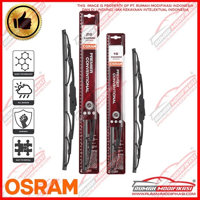 WIPER - OSRAM - KIA RIO NEW - PREMIER CONV - 26" & 16"