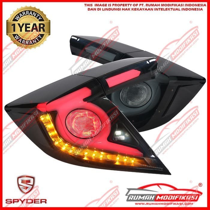 STOP LAMP - HONDA CIVIC 2016-2018 HATCHBACK - WHITE BAR - SEQUENTIAL