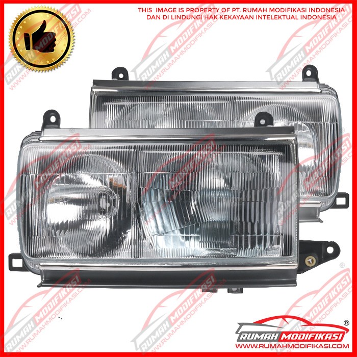 HEAD LAMP - TOYOTA LAND CRUISER VX80 90-98 - CRYSTAL CHROME