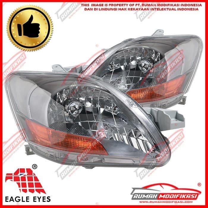 HEADLAMP - TOYOTA VIOS 2007-2013 - EAGLEEYES - US STYLE - BLACK CHROME