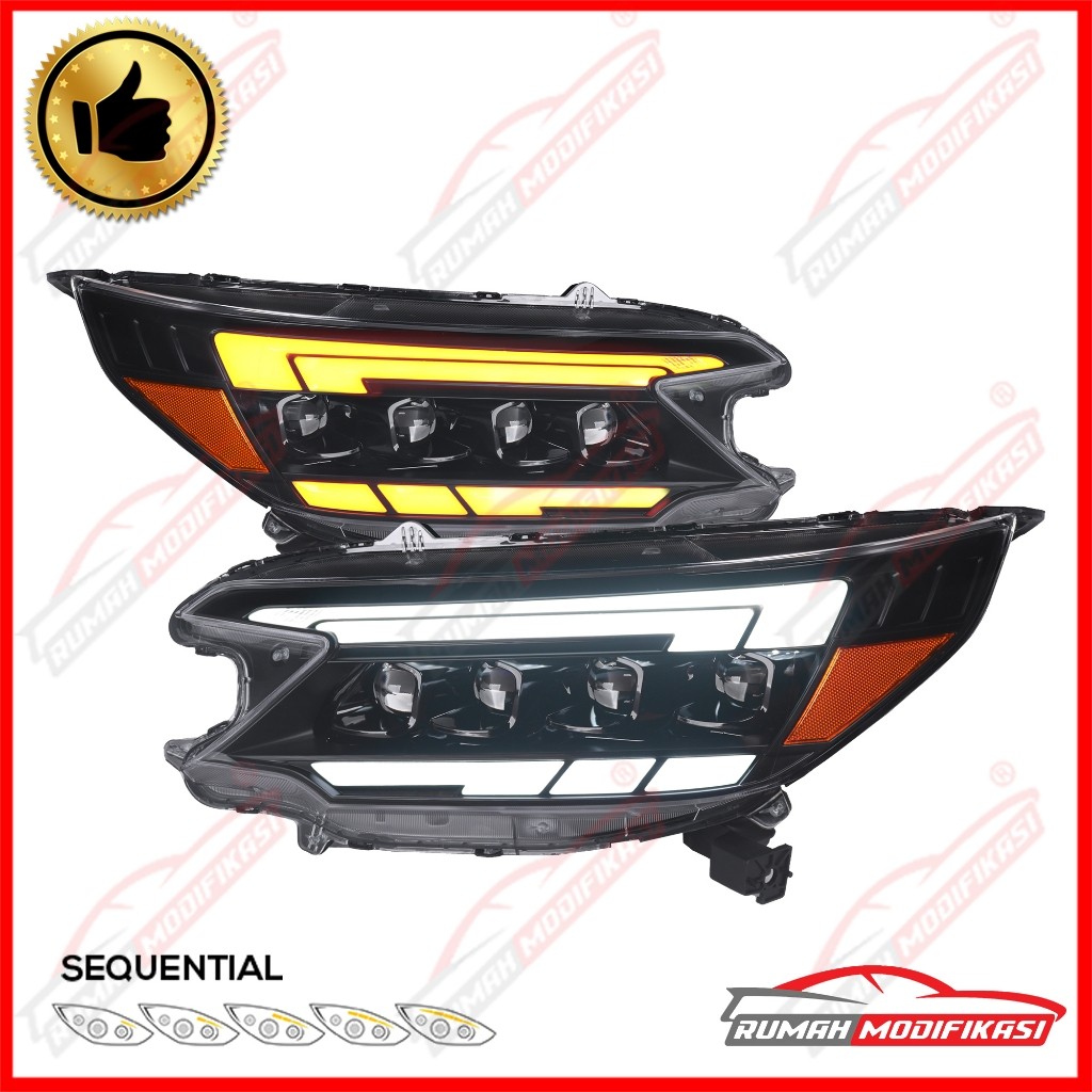 HEAD LAMP - HONDA CRV- 2012-2014 - LIGHTBAR - CEREMONIAL - SEQUENTIAL