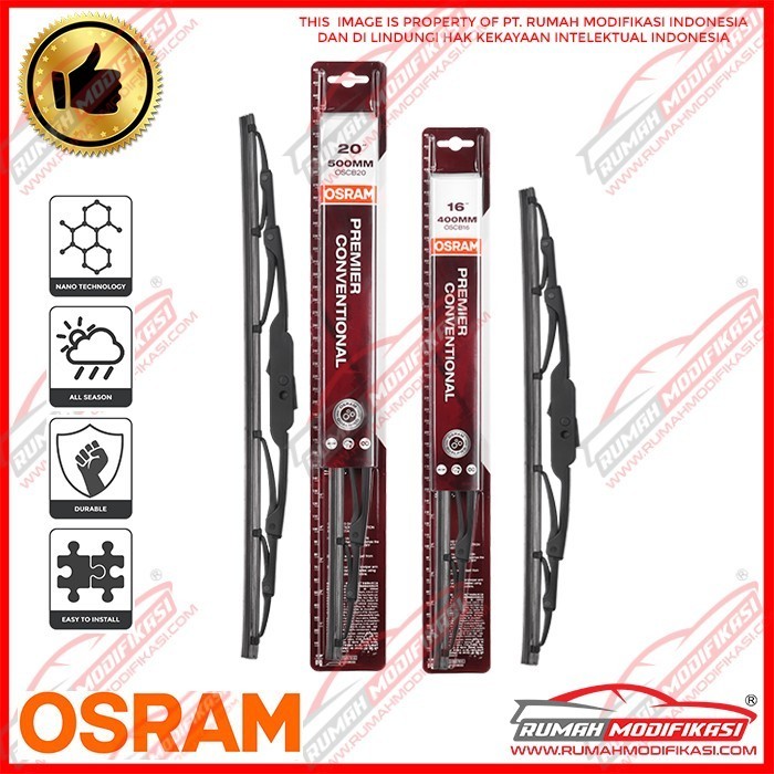 WIPER - OSRAM - HYUNDAI ATOZ - PREMIER CONV - 20" & 16"