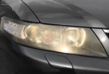 mika lampu mobil kuning kusam